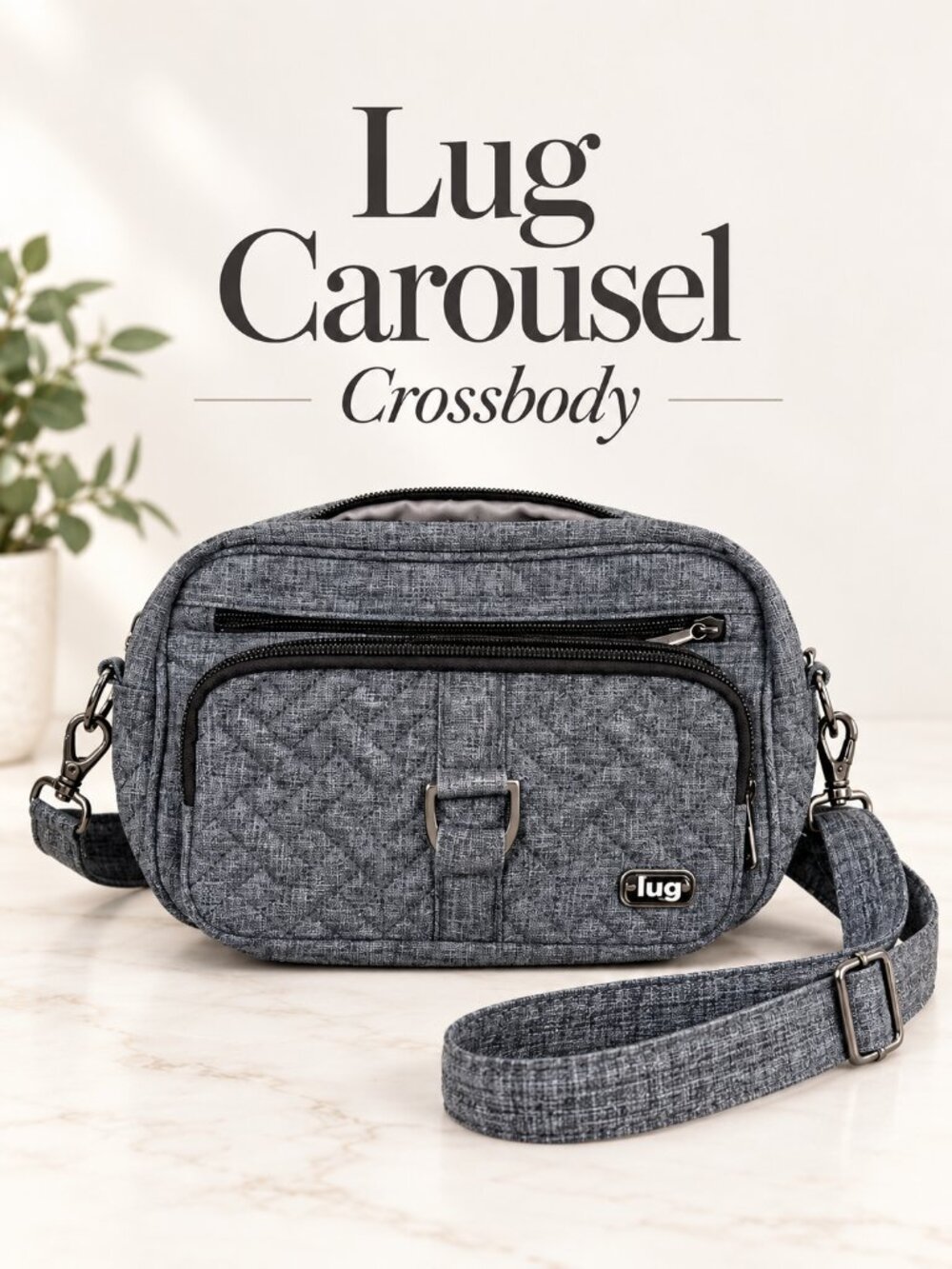 Lug Carousel Gray Crossbody Bag